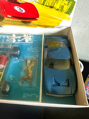 1966 MONOGRAM 1/24 FERRARI 330/P2 + FORD GT TIGER CHASSIS MODEL RACING CAR RARE!