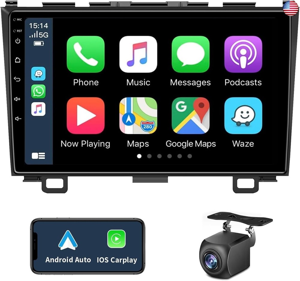 4GB+64GB 5G WiFi Car Stereo for Honda CRV 2007-2011 Radio with Wireless CarPlay