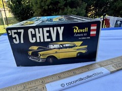1963 Revell Model Kit 1957 Chevy Chevrolet 1/25 Bel Air Box & Parts Only No Body