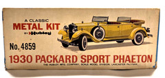 Vintage Hubley Metal & Plastic 1930 Packard Sport Phaeton, 1/22, Kit 4859, 1972
