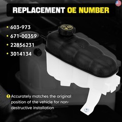 603-973 Coolant Expansion Reservoir Tank with Cap Compatible with Chevy