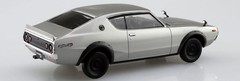 AOSHIMA 1/32 The Snap Kit Series Nissan C110 Skyline GT-R Silver Color-coded Pla