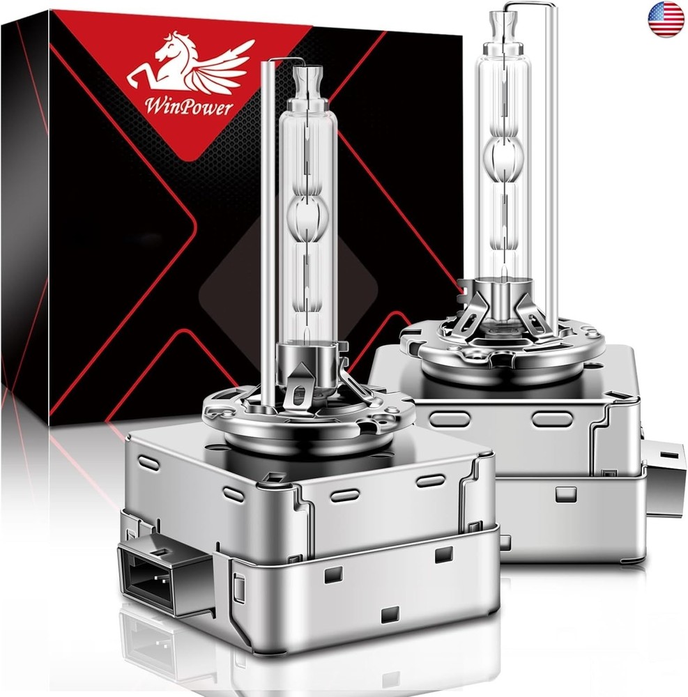 WinPower D1S Xenon HID Headlight Bulb, 6000K Cool White 35W Metal Stents Base
