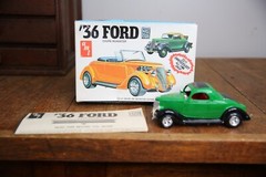 1973 AMT ’36 Ford Coupe Roadster Model Car Kit built junkyard box No. A136