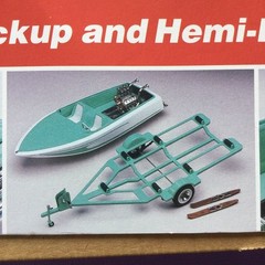 Revell 1/25 65 Chevy Stepside Pickup + Hemi Hydro Combo, Vehicle and Boat Set,
