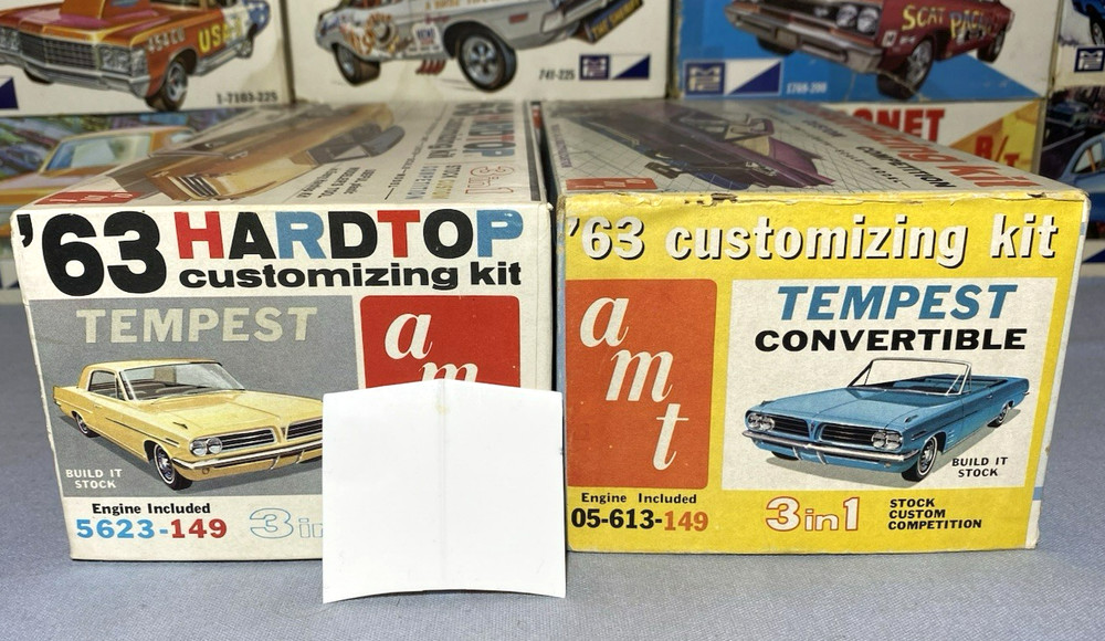 AMT 1963 PONTIAC TEMPEST VINTAGE KIT#5623/05-613-149 MPC 1/25 USED CAR HOOD ONLY