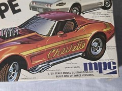 Vintage MPC 1/25 1975 CORVETTE COUPE CUSTOMIZING 1-7505 FACTORY SEALED 70s MINTY