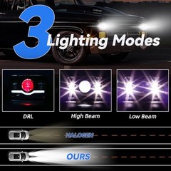 4pcs 4″ x 6″ square white Headlights HI/LO Beam Compatible for 4pcs 4 X 6 inch