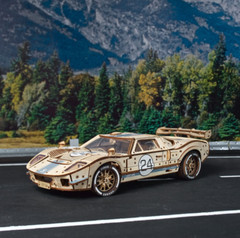 Advanced 970-Piece Wooden Endurance Race Car Model Kit with V8 Engine 1:12 Scale