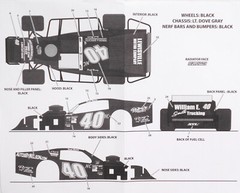 DECAL – #40 BLUE RIDGE DESIGN WHELEN 2022 ASPHALT MODIFIED FRANK FLEMING – 1/25