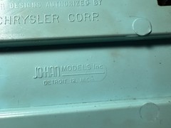 Vintage 1959 Promo Chrysler DeSoto Fireflite Friction Jo-Han Models Aqua Color