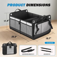 Dna Motoring Trunk Organizer For Suv Large Capacity Car Organizer And Storage 2