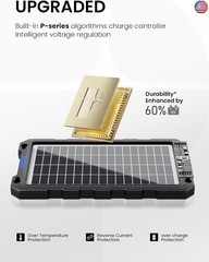 POWOXI Upgraded 7.5W-Solar-Battery-Trickle-Charger-Maintainer-12V Portable
