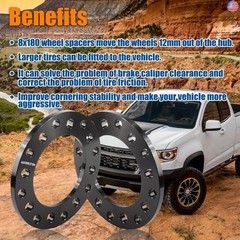 GAsupply 12mm 8 Lug Universal Wheel Spacers, Fit for F250 E350 Ram 2500 3500