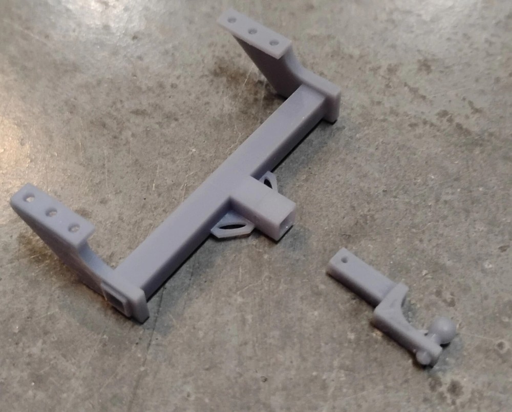 3D Printed 1/25 Reese Trailer Hitch and Receiver