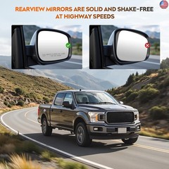Youxmoto Passenger Right Side Heated Mirror Glass Replacement, Fit for Ford