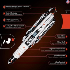 A-Premium Iridium Platinum Spark Plugs Compatible with Hyundai Elantra