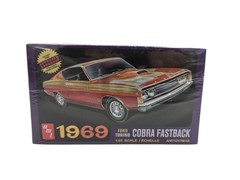 AMT 1969 Ford Torino Cobra Fastback 1:25 Scale Plastic Model Car Kit 1217 Sealed