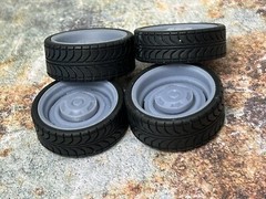 1/24 Scale: 24-Inch “Ford F100 Eluminator” Wheels And Tires; Resin