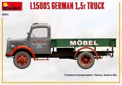 MINIART MODELS 1/35 L1500S German 1.5t Truck Model Kit MIA38051