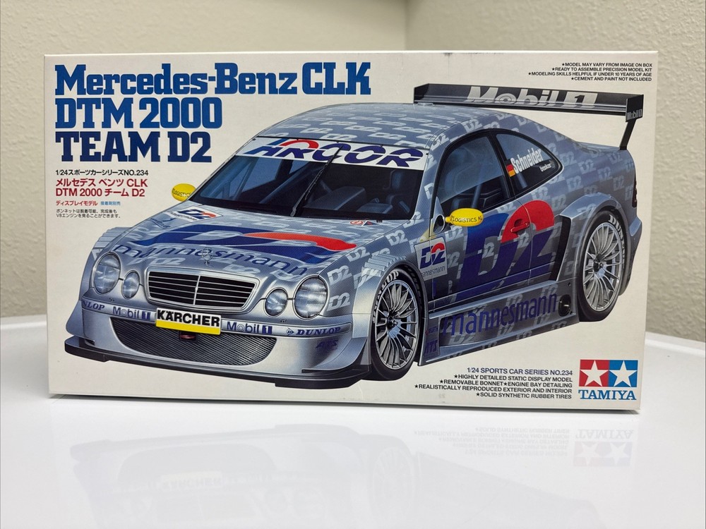 Tamiya – Mercedes-Benz CLK DTM 2000 Team D2 1/24 Model Kit (24234) Extra Decals