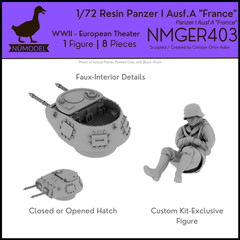 NUMODEL NMGER412 | 1/72 Resin WWII Panzer 1 Ausf A “Winter” Light Tank | 8pc