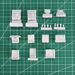 1/35 Scale Die-Cast Resin Model Assembled Kit German Radio Set Scene Model