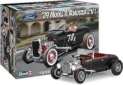 Revell 1929 Model A Roadster (2 in 1) – Plastic Model Car Kit – 1/25 Scale