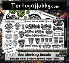 Gas Monkey Sponsorship Decals – Models, Pine Cars, Derby, R/C Water Slide