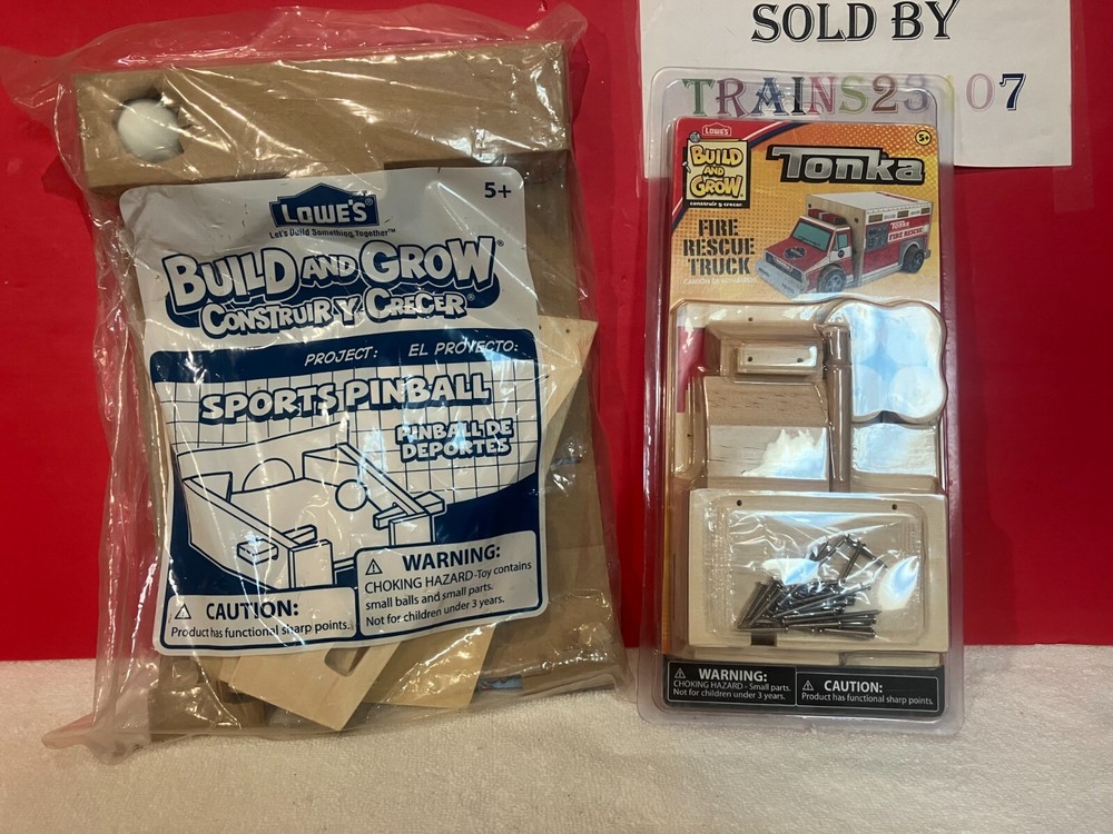 TWO (2) Kid’s Wooden Craft Kits Projects –Lowes Build & Grow Dad & Me Projects