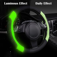 Car Pass Line Rider Microfiber Leather Sporty Steering Wheel Cover Universal