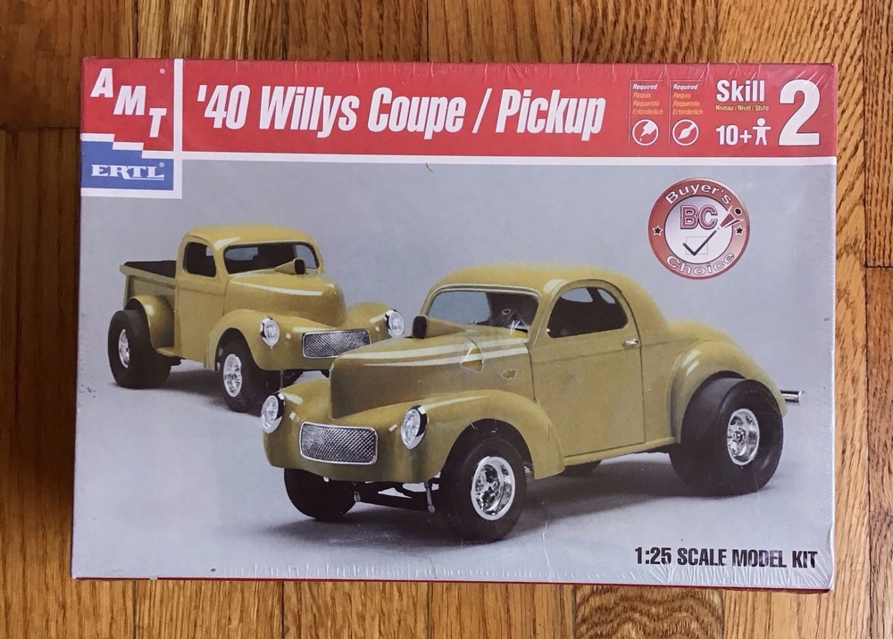 AMT 1/25 Scale Kit 40 WILLYS COUPE / PICKUP #31221 (sealed)