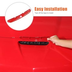 Car Vents Compatible with Chevy Corvette C6 2005-2013, Hood Scoop Body Kit, red