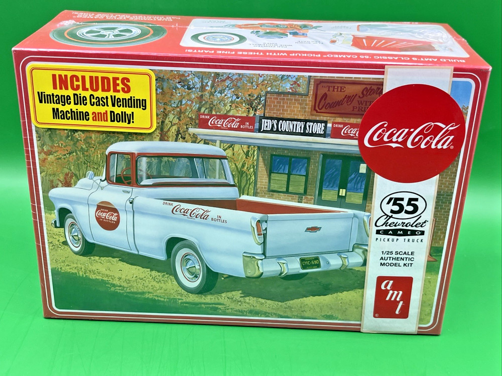 AMT By Round 2 Coca-Cola 1955 Chevrolet Cameo Pickup Truck 1/25 Model Kit