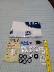 Testors Model mat poster Fujimi Ferrari Testarossa Parts Lot Vintage Tires Rims