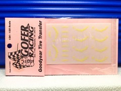GOFER RACING Goodyear Tire Transfer NASCAR MODEL ORIGINAL Transfer Sheet