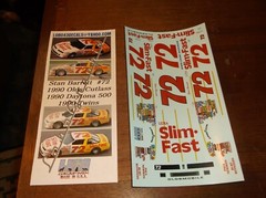 Stan Barrett #72 1990 SLIM-FAST Olds Cutlass 1/24th scale decals LoboGraphix
