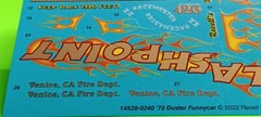 70 1970 Plymouth Duster Funny Car 1/24 Decal Sheet Flames Revell