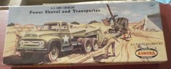 VINTAGE [1957] AURORA POWER SHOVEL AND TRANSPORTER 1/64 -ONE BAG SEALED
