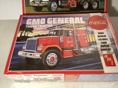 2 AMT 1/25 Peterbilt 352 Pacemaker (Open) & GMC General Truck Tractor (Sealed)
