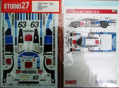 DECAL: 1/24 S27DC469 1990 Nisseki Porsche 962C #63 Lemans