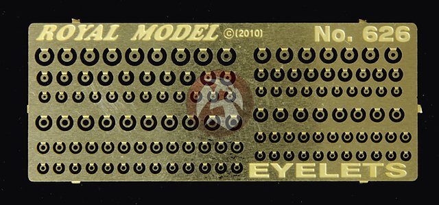 Royal Model (All Scales) Various Size Eyelets (for Cables, etc) [Photo-etch] 626