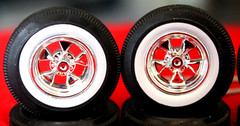 TIRES(4) BEAUTIFUL(5-STAR) WIDE W/WALL FIRE../STONE & 4 KRAGER STYLE MAG WHEELS