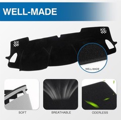 Black Dash Cover for Subaru Forester 2025 2026 Left Hand Driving Polyester No…