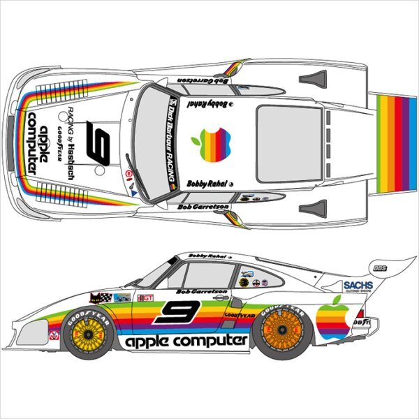 SHUNKO MODELS 1/24 Apple Porsche 935K3 1980 IMSA Decal Set Japan a091
