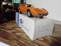 1974 454 Metallic Orange CORVETTE Sting Ray w BOX Promo Dealer CHEVY Model