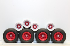 W-23 1/25 scale resin model car dirt track tires plus free set of wheels