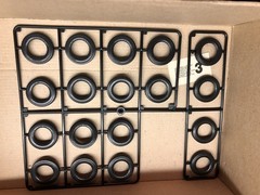 ESCI Essieux Semi-Trailer Twin Axle KIT#3041/32 Snap Opened but complete