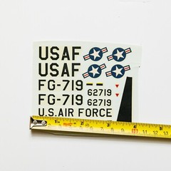 Vintage Lindberg Kit no. 308M Starfighter Decals