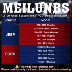 MEILUNBS 6×5.5 Wheel Spacers Fit for Tahoe, Avalanche, Yukon XL, Frontier
